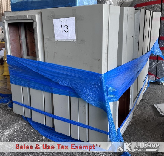 (Las Vegas, NV) (24) Grey side tables (Seller States Broken) NOTE: This unit is being sold AS IS/WHE