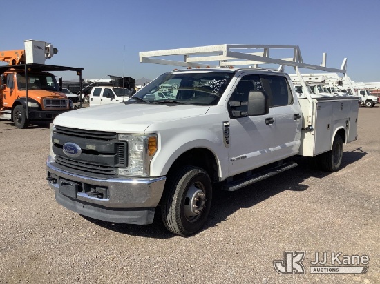 (Phoenix, AZ) 2017 Ford F350 SD 4X4 Crew-Cab Service Truck Runs & Moves