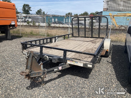 (Portland, OR) 2018 PJ Trailers Flatbed Trailer Towable)(Seller States: Unit Has A Bent Frame