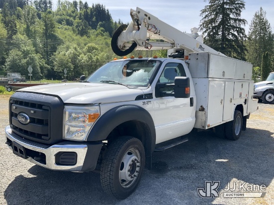 (Eatonville, WA) Altec AT40G, Articulating & Telescopic Bucket Truck mounted behind cab on 2015 Ford