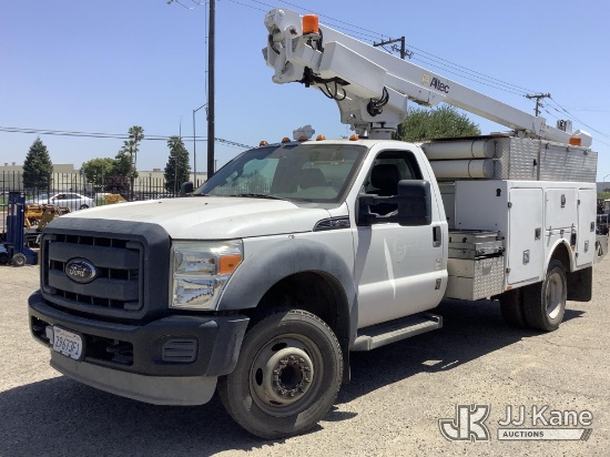 (Fresno, CA) Altec AT200-A, Telescopic Non-Insulated Bucket Truck mounted behind cab on 2012 Ford F4