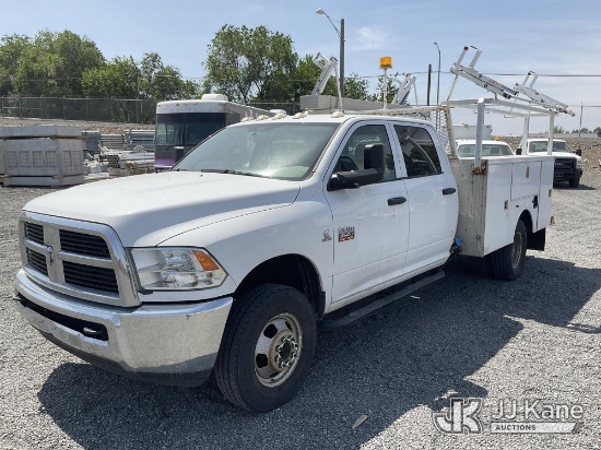 (Ephrata, WA) 2012 RAM 3500 4x4 Crew-Cab Service Truck Runs & Moves) (Check Engine Light On) (Seller