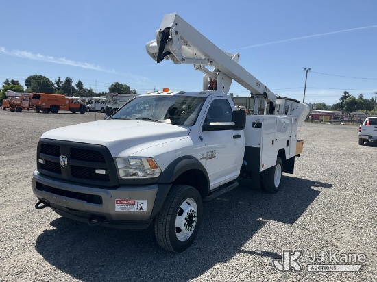 (Portland, OR) ETI ETC37-IH, Articulating & Telescopic Bucket mounted behind cab on 2015 RAM 5500 4x