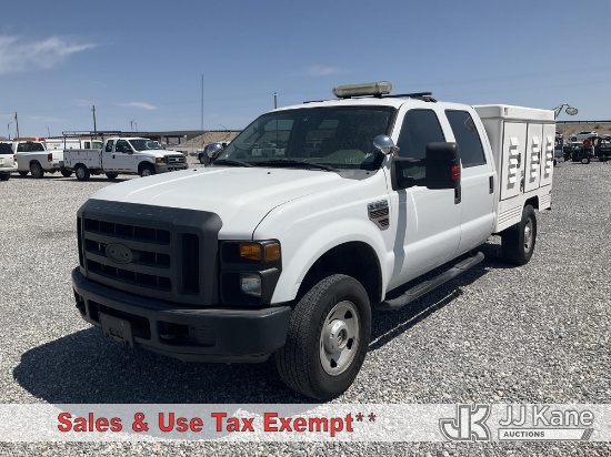 (Las Vegas, NV) 2008 Ford F350 SD 4x4 Crew-Cab Enclosed Service Truck, Animal Truck Runs & Moves) (A