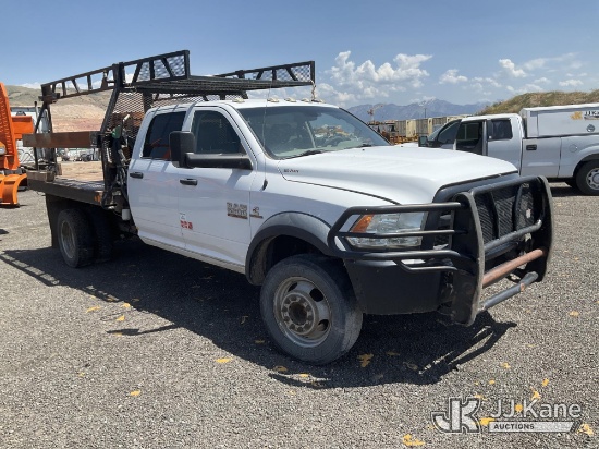 (Salt Lake City, UT) 2017 RAM 5500 4x4 Flatbed Truck Not Running, Condition Unknown, Missing Body Pa