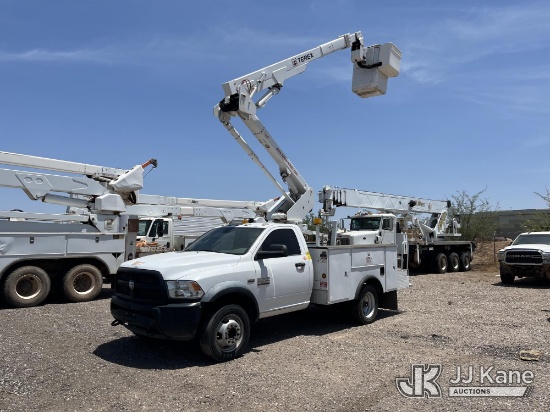 (Mesa, AZ) Terex TL38P, Articulating & Telescopic Bucket Truck mounted behind cab on 2016 RAM 5500 4
