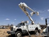 (Cliff, NM) Altec AM755, Over-Center Material Handling Bucket Truck rear mounted on 1992 Ford F800F 