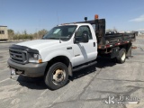 (Salt Lake City, UT) 2004 Ford F550 4x4 Flatbed Truck Runs & Moves