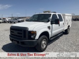 (Las Vegas, NV) 2008 Ford F350 SD 4x4 Crew-Cab Enclosed Service Truck, Animal Truck Runs & Moves) (A