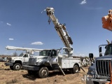 (Cliff, NM) Altec DM47-TR, Digger Derrick rear mounted on 2004 International 7300 4x4 Utility Truck 