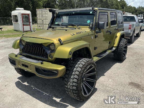(Thonotosassa, FL) 2007 Jeep Wrangler 4x4 4-Door Sport Utility Vehicle Runs & Moves) (Jump To Start,