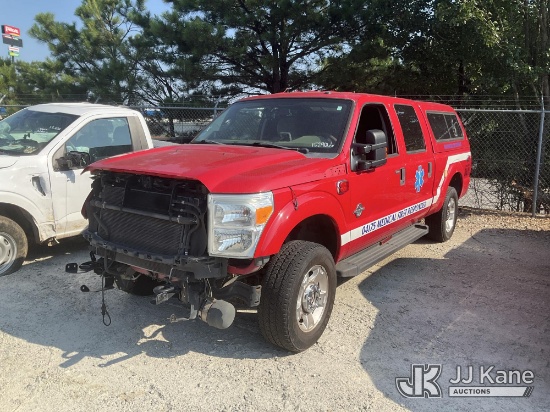 (Villa Rica, GA) 2015 Ford F250 4x4 Crew-Cab Pickup Truck Wrecked, Not Running, Condition Unknown, M