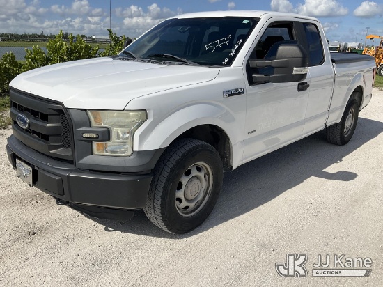 (Westlake, FL) 2016 Ford F150 4x4 Extended-Cab Pickup Truck Runs & Moves, Rear Bumper Damage & Rust,