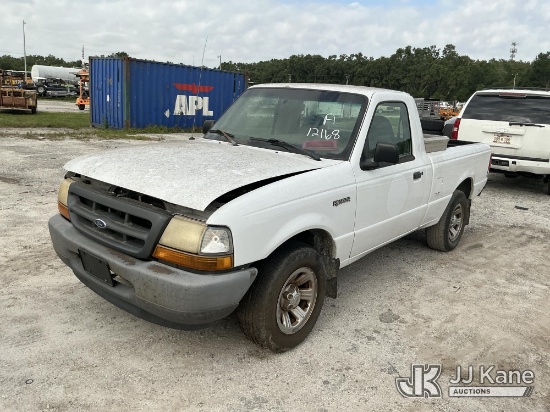 (Thonotosassa, FL) 2000 Ford Ranger Pickup Truck State of FL Unit)(Runs & Moves) (Mold Inside, Jump 