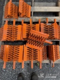 (Birmingham, AL) (16) Galvanized Steel Wheel Chocks (9.88;9.00;5.50;9.10;ORANGE;GRIP STRUT;HAIRPIN H