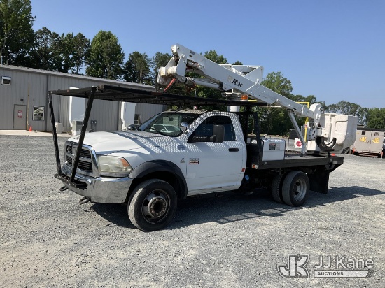 (China Grove, NC) Altec AT37G, Articulating & Telescopic Bucket Truck mounted behind cab on 2012 RAM
