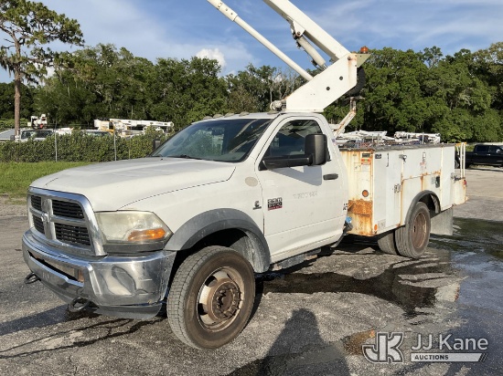 (Ocala, FL) HiRanger LT38, Articulating & Telescopic Bucket Truck mounted behind cab on 2011 Dodge R