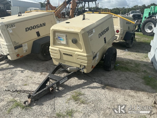 (Thonotosassa, FL) 2015 DOOSAN P185WJD Portable Air Compressor, trailer mtd Missing Key, Condition U