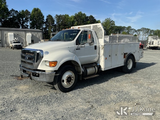(China Grove, NC) 2015 Ford F750 URD/Flatbed Truck Runs & Moves) (Seller States: Needs Brakes