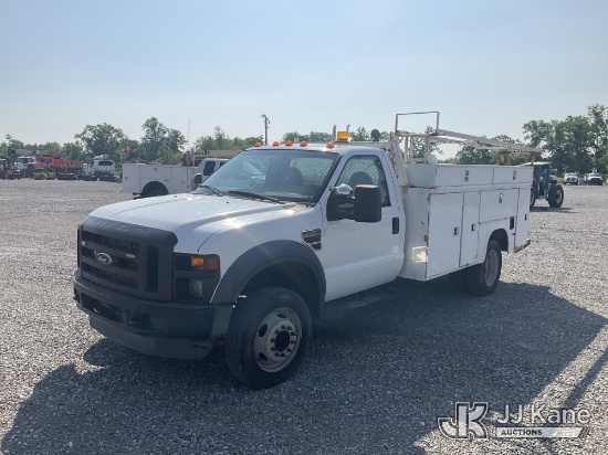 (Verona, KY) 2008 Ford F550 Service Truck Runs & Moves) (Check Engine Light On, Rust & Body Damage