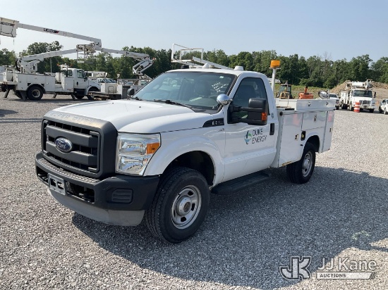 (Verona, KY) 2013 Ford F350 4x4 Enclosed Service Truck Duke Unit) (Runs & Moves) (ABS Light On, Rust