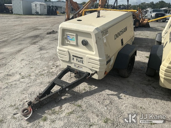 (Thonotosassa, FL) 2015 DOOSAN P185WDZ-T4F Portable Air Compressor, trailer mtd. Missing Key, Condit