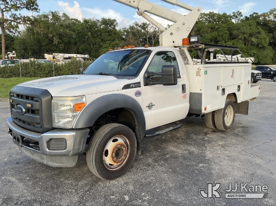 (Ocala, FL) ETI ETC37-IH, Articulating & Telescopic Bucket Truck mounted behind cab on 2015 Ford F-5