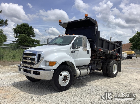 (Villa Rica, GA) 2015 Ford F750 Dump Truck Runs, Moves & Dump Operates) (Check Engine Light On, ABS 