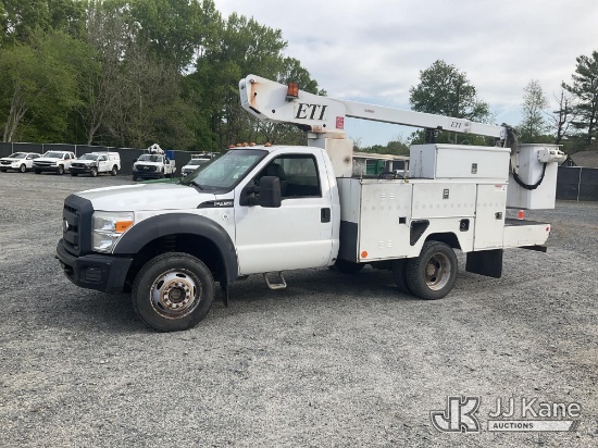 (China Grove, NC) ETI ETT29-SNT, Articulating & Telescopic Bucket Truck mounted behind cab on 2012 F