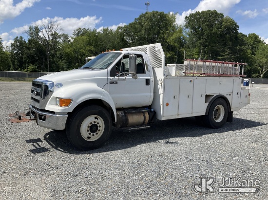 (China Grove, NC) 2015 Ford F750 URD/Flatbed Truck Runs & Moves) (Check Engine Light On) (Seller Sta
