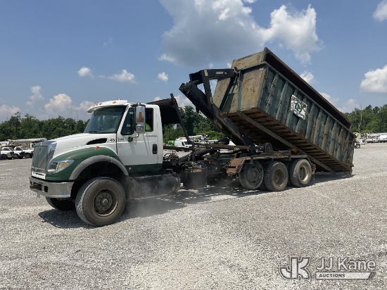 (Verona, KY) 2006 International 7600 6x4 Roll Off Truck Runs, Move & Operates) (Chains In Pictures N