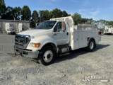 (China Grove, NC) 2015 Ford F750 URD/Flatbed Truck Runs & Moves) (Seller States: Needs Brakes