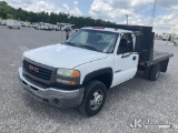 (Verona, KY) 2006 GMC Sierra 3500 Flatbed Truck Runs & Moves) (Check Engine Light On, Air Bag Light 