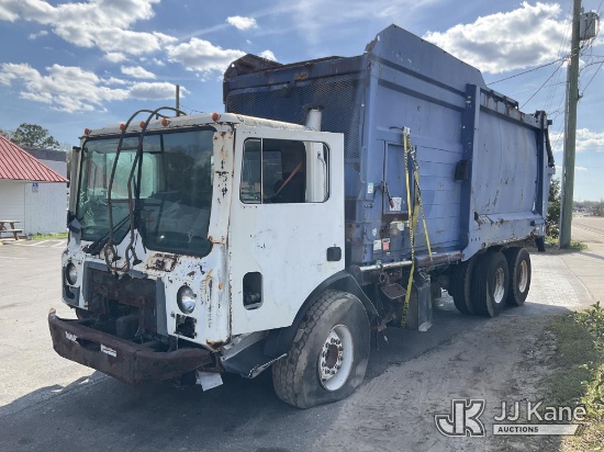 (Ocala, FL) 2010 Mack MRU600 T/A Garbage/Compactor Truck Not Running, Condition Unknown, Fire Damage