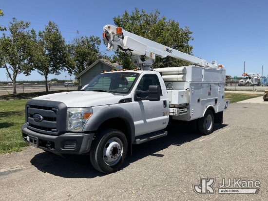 (Dixon, CA) Altec AT200A, Telescopic Non-Insulated Bucket Truck mounted behind cab on 2012 Ford F-45