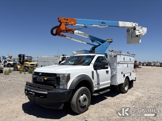 (Dixon, CA) Altec AT40G, Articulating & Telescopic Bucket Truck mounted behind cab on 2018 Ford F-55