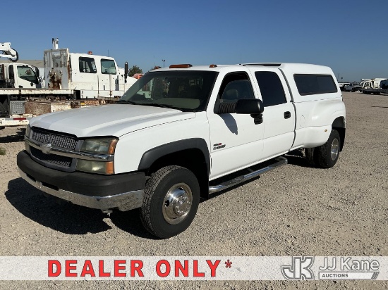(Dixon, CA) 2003 Chevrolet Silverado 3500 Crew-Cab Dual Wheel Pickup Truck Not Running, Condition Un
