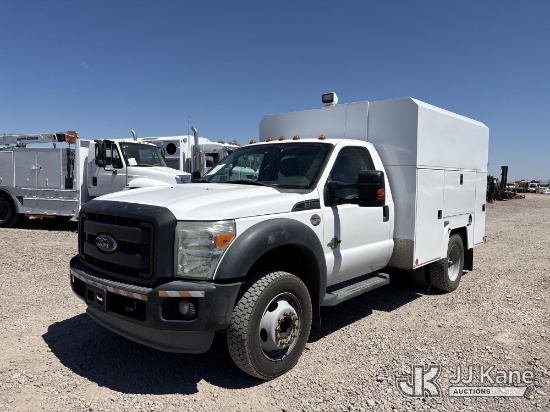 (Dixon, CA) 2013 Ford F-550 Regular Cab DRW Enclosed Service Truck Runs & Moves, Driver's Side View