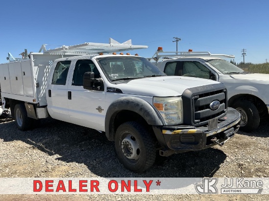 (Dixon, CA) 2013 Ford F-550 Crew Cab DRW Crew-Cab Service Truck Not Running, Conditions Unknown) (Ex