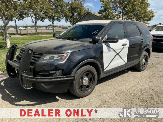 (Dixon, CA) 2017 Ford Explorer Police 4-Door Sport Utility Vehicle Runs & Moves)(Dash Warning Indica