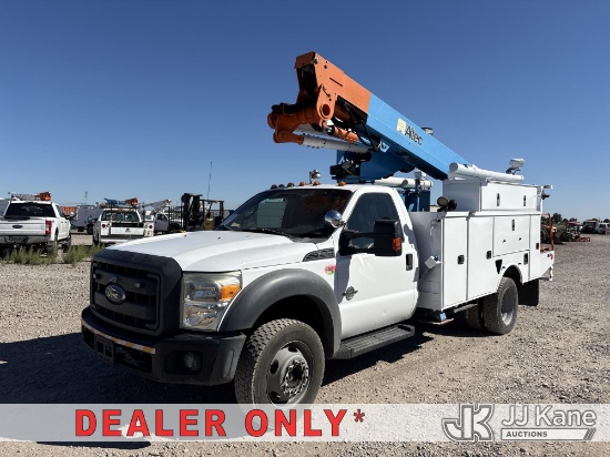 (Dixon, CA) Altec AT40M, Articulating & Telescopic Material Handling Bucket Truck mounted behind cab