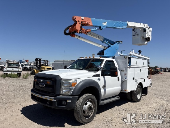 (Dixon, CA) Altec AT37G, Articulating & Telescopic Bucket Truck mounted behind cab on 2013 Ford F-55