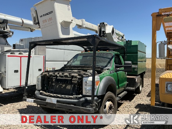 (Dixon, CA) Terex/HiRanger LT40, Bucket Truck mounted behind cab on 2015 Ford F-550 Regular Cab DRW