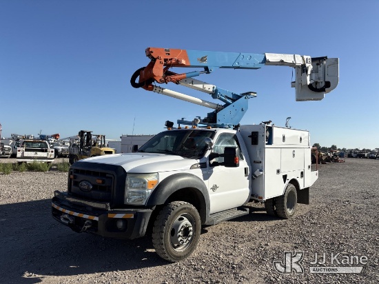(Dixon, CA) Altec AT37G, Articulating & Telescopic Bucket Truck mounted behind cab on 2015 Ford F-55