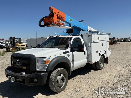 (Dixon, CA) Altec AT37G, Articulating & Telescopic Bucket Truck mounted behind cab on 2016 Ford F-55