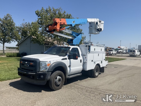 (Dixon, CA) Altec AT37G, Articulating & Telescopic Bucket mounted behind cab on 2013 Ford F-550 Dual