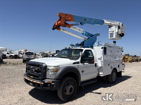 (Dixon, CA) Altec AT37G, Articulating & Telescopic Bucket mounted behind cab on 2014 Ford F-550 Regu
