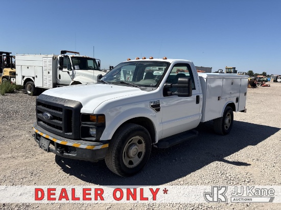 (Dixon, CA) 2008 Ford F-350 SD Service Truck Runs & Moves, Engine Performance Concerns, Dash Warning