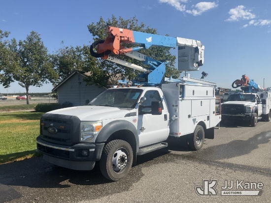 (Dixon, CA) Altec AT37G, Articulating & Telescopic Bucket mounted behind cab on 2013 Ford F-550 Serv