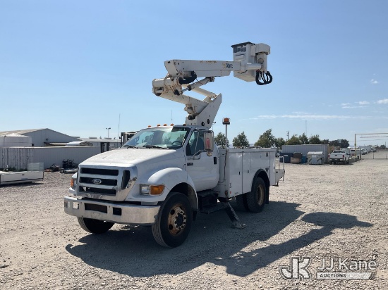 (Dixon, CA) Altec TA37S, Articulating & Telescopic Bucket Truck mounted behind cab on 2007 Ford F-75